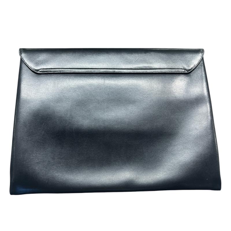 CLUTCH BAG PIERRE CARDIN VERA PELLE NERA  | Mercatino dell'Usato Roma ostia 2