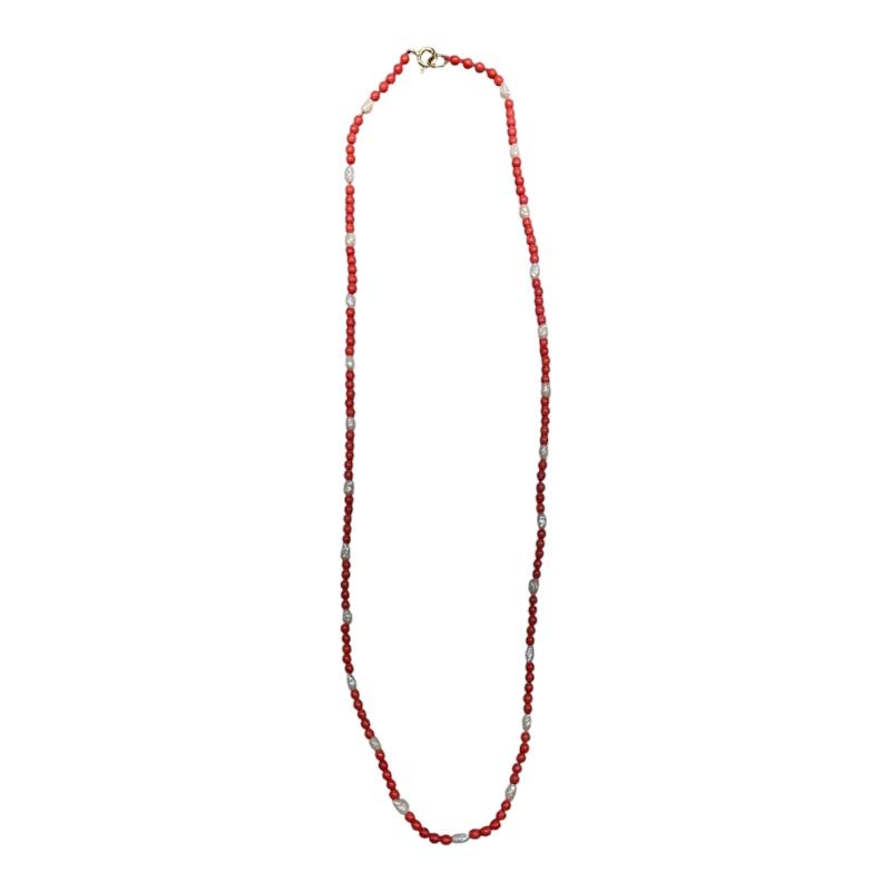 COLLANA CORALLO E PERLINE DI FOIUME | Mercatino dell'Usato Roma ostia 2