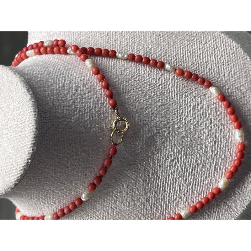 COLLANA CORALLO E PERLINE DI FOIUME | Mercatino dell'Usato Roma ostia 3