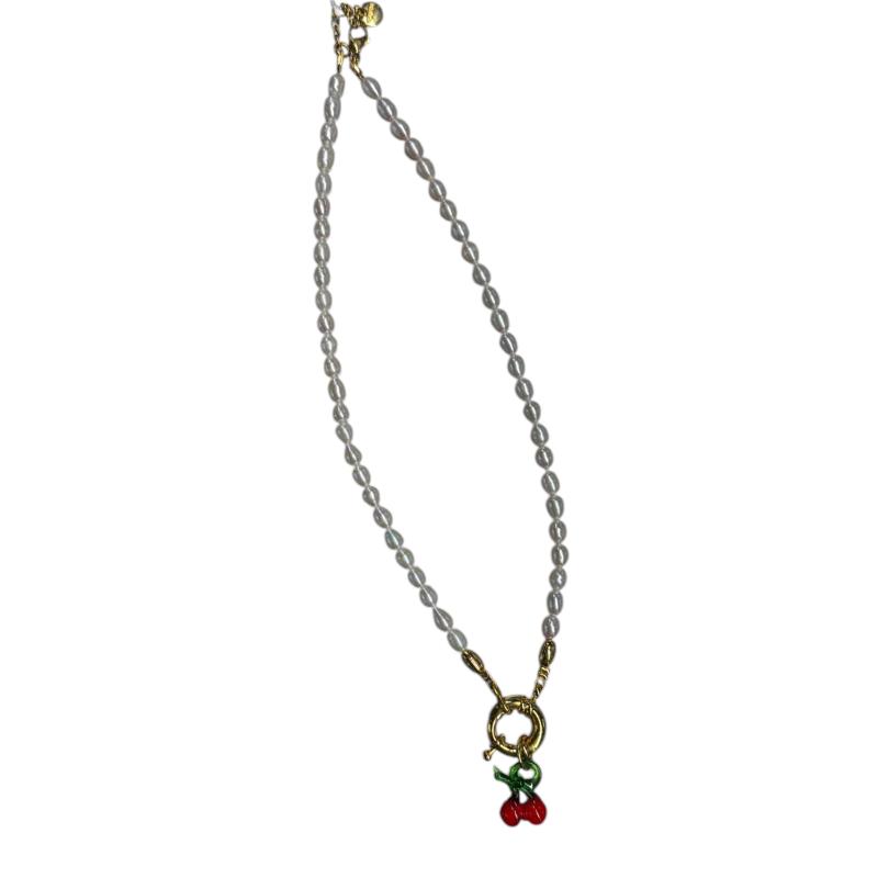 COLLANA MAYOL PERLE CIONDOLO CILIEGIA | Mercatino dell'Usato Roma ostia 1