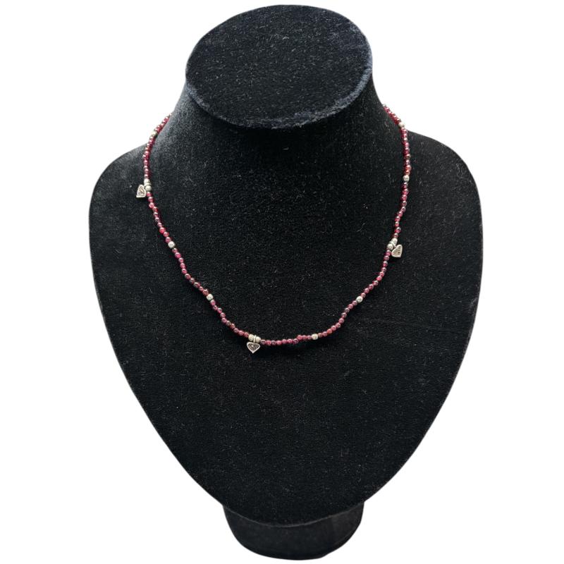 COLLANA PERLINE ROSSE CHARMI CHIUSURA ARG | Mercatino dell'Usato Roma ostia 1