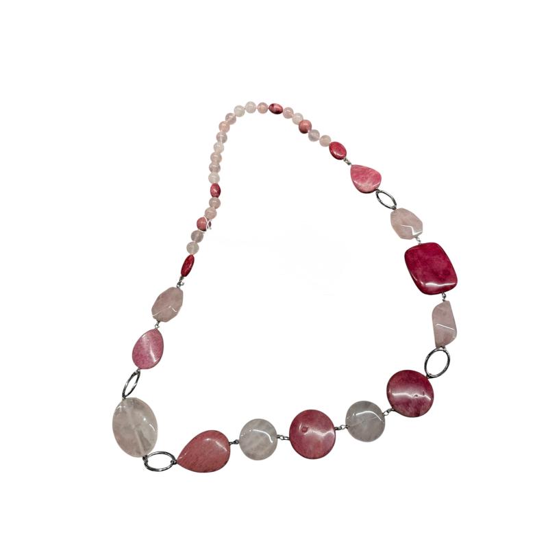 COLLANA QUARZO ROSA  | Mercatino dell'Usato Roma ostia 1