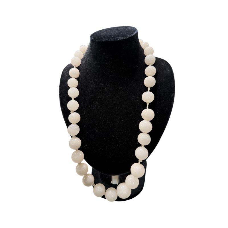COLLANA SFERE QUARZO BIANCO | Mercatino dell'Usato Roma ostia 1
