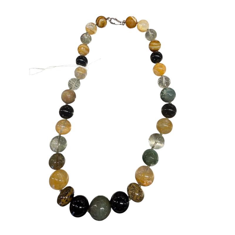COLLANA SFERE VERDI NER P. DURE | Mercatino dell'Usato Roma ostia 1