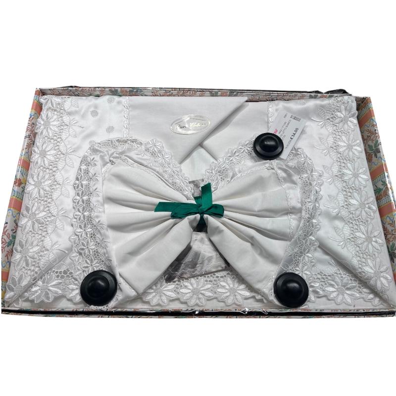 COMPLETO LETTO BIANCO MERLETTO  | Mercatino dell'Usato Roma ostia 1