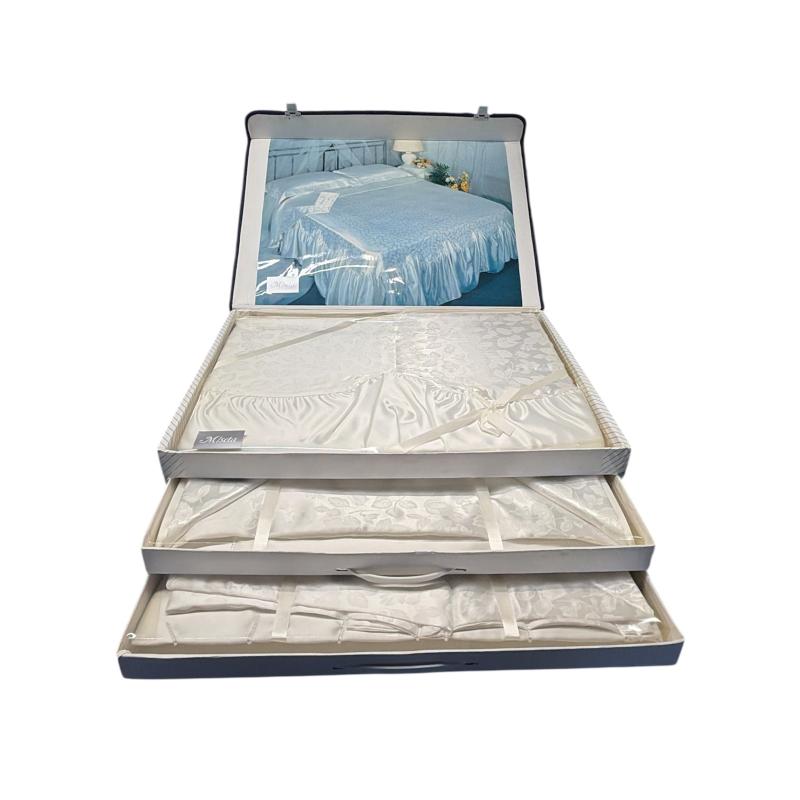 COMPLETO LETTO MATRIMONIALE BIANCO SETA | Mercatino dell'Usato Roma ostia 1