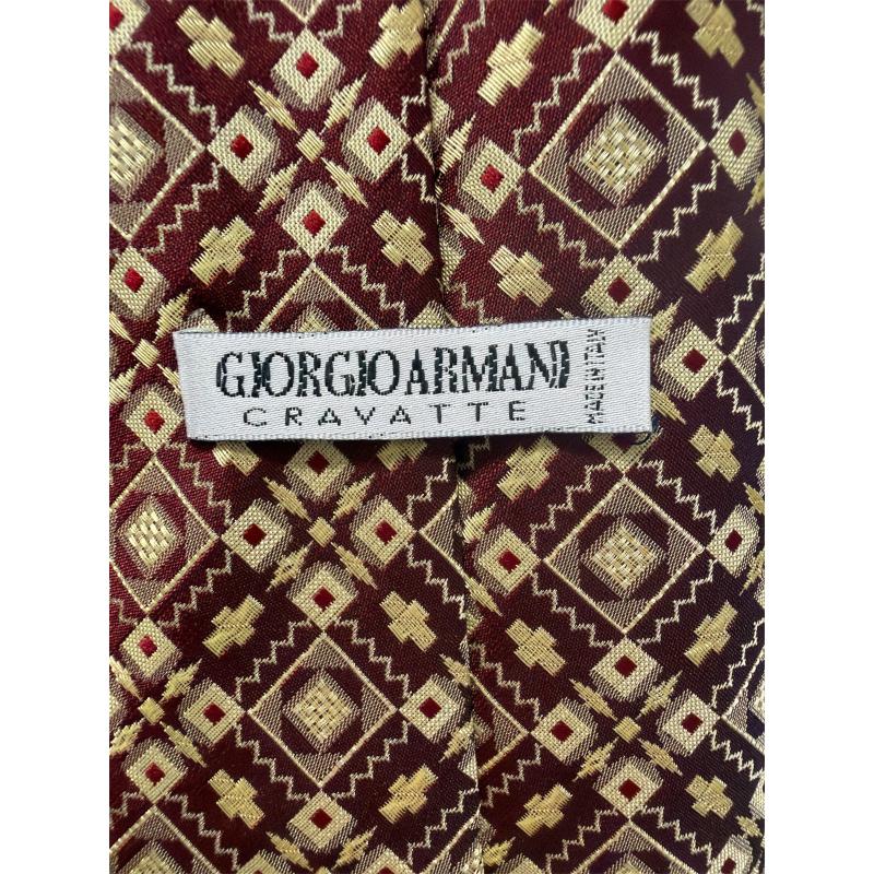 CRAVATTA GIORGIO ARMANI ROSSA BEIGE | Mercatino dell'Usato Roma ostia 3