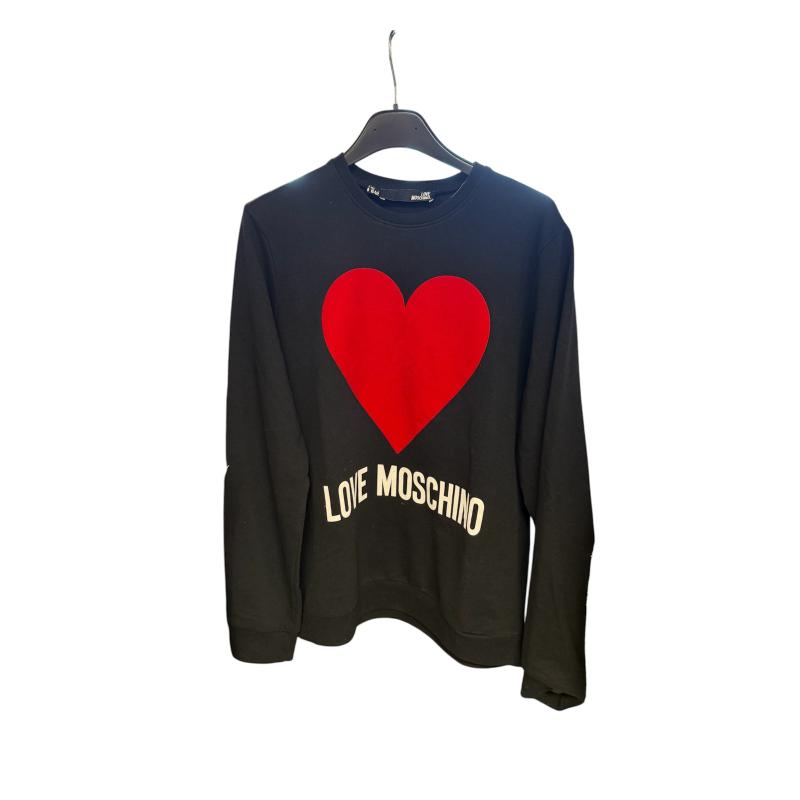 FELPA DONNA MOSCHINO NERA CUORE ROSS | Mercatino dell'Usato Roma ostia 1