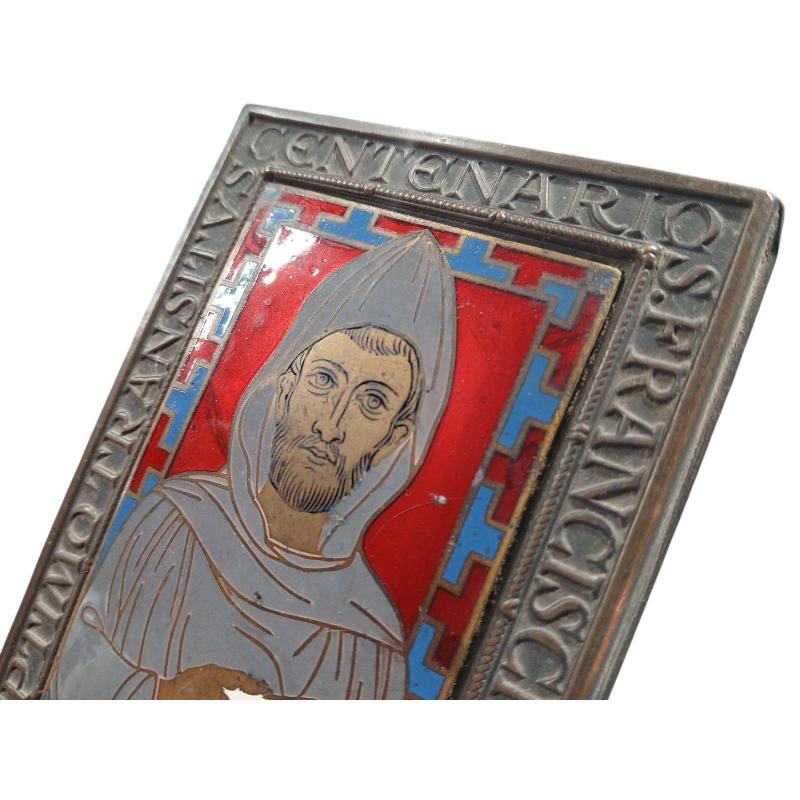 ICONA SAN FRANCESCO DI ASSISI BRONZO SMALTATA | Mercatino dell'Usato Roma ostia 2