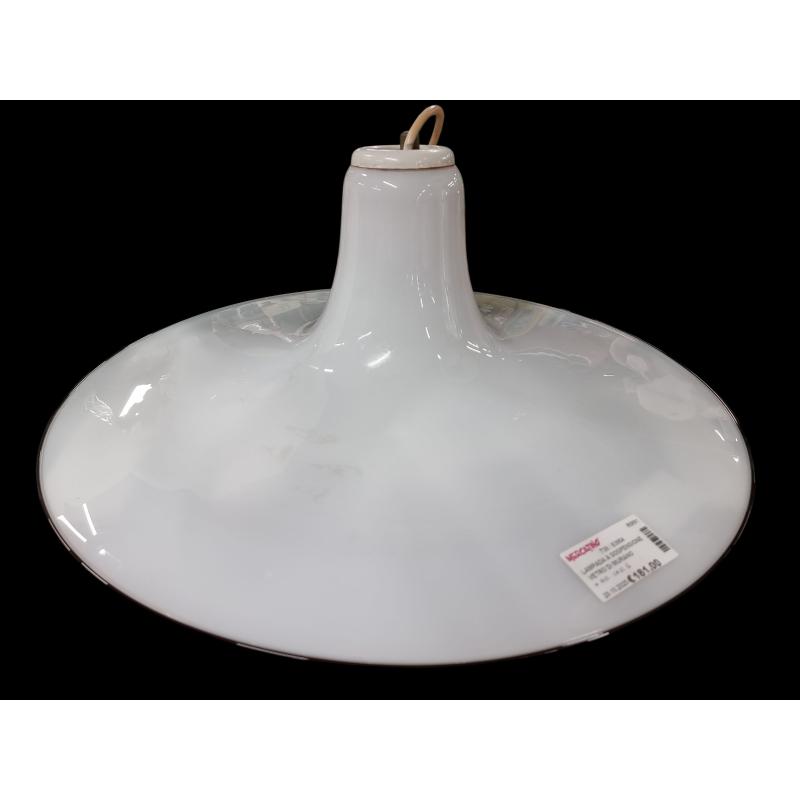 LAMPADA A SOSPENSIONE VETRO DI MURANO BIANCA | Mercatino dell'Usato Roma ostia 3
