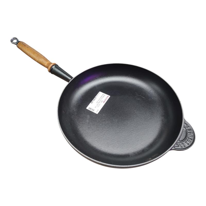 PADELLA LE CREUSET NERA MANICO DI LEGNO  | Mercatino dell'Usato Roma ostia 1