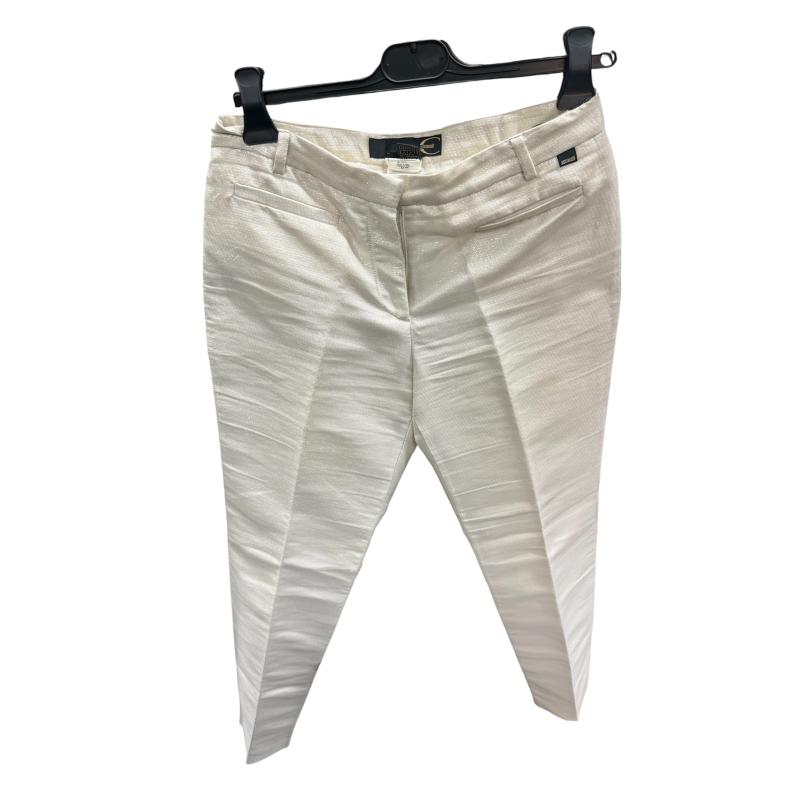 PANTALONE DONNA JUST CAVALLI PANNA LUREX | Mercatino dell'Usato Roma ostia 1