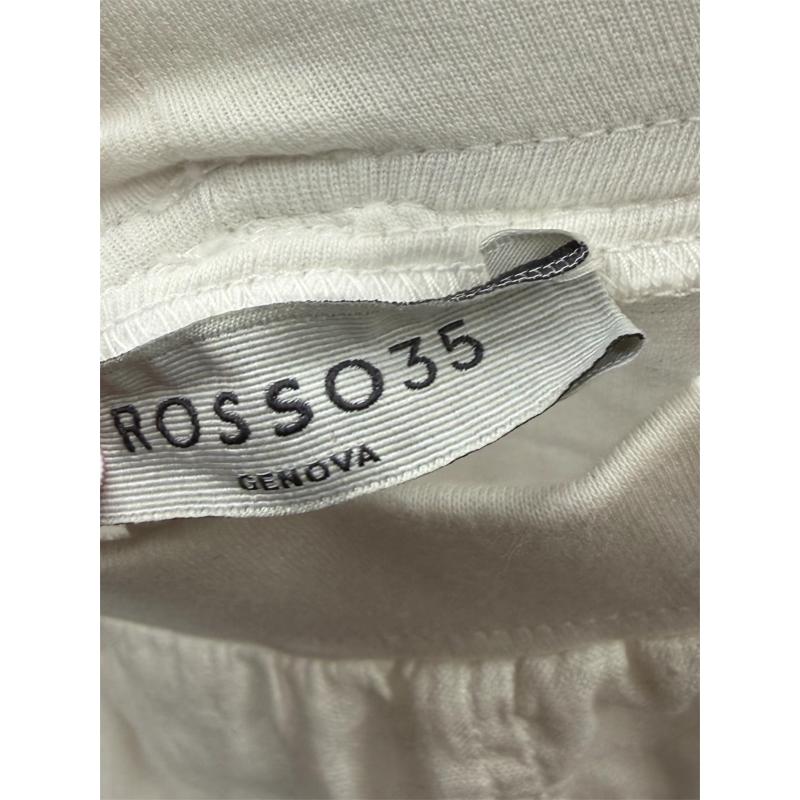 PANTALONE DONNA ROSSO 35 BIANCO LINO | Mercatino dell'Usato Roma ostia 2