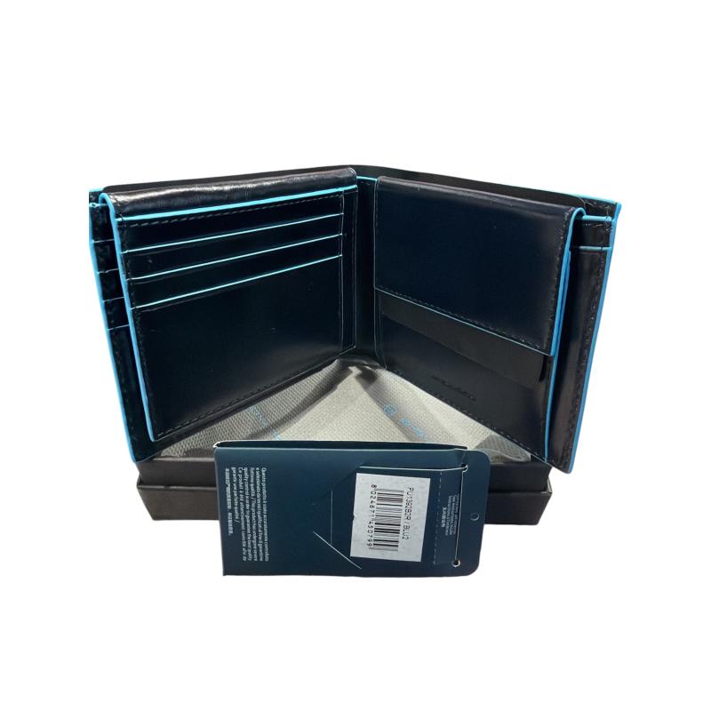 PORTA FOGLIO PIQUADRO BLU | Mercatino dell'Usato Roma ostia 1