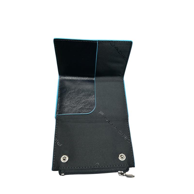 PORTA TESSERE MONETE PIQUADRO BLU  | Mercatino dell'Usato Roma ostia 5