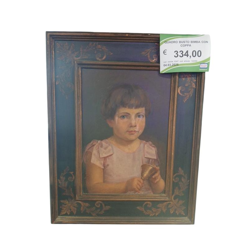 QUADRO BUSTO BIMBA CON COPPA | Mercatino dell'Usato Roma ostia 1