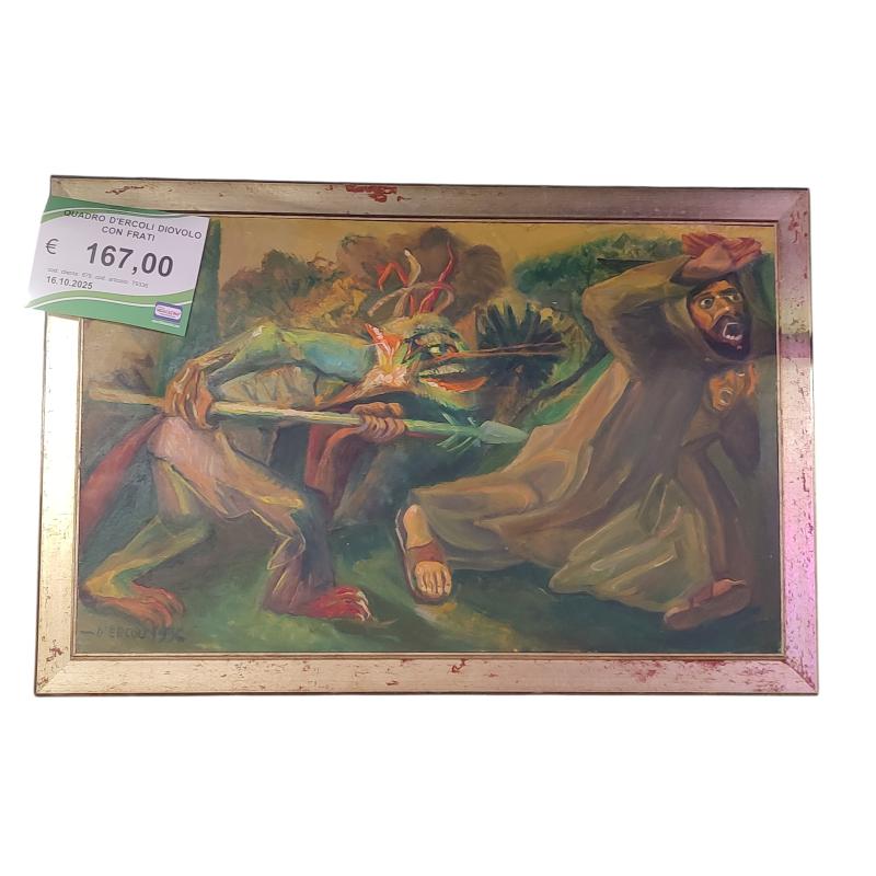 QUADRO D'ERCOLI DIOVOLO CON FRATI | Mercatino dell'Usato Roma ostia 1