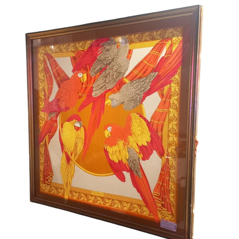 QUADRO FOULARD FERRAGAMO PAPPAGALLI | Mercatino dell'Usato Roma ostia 2