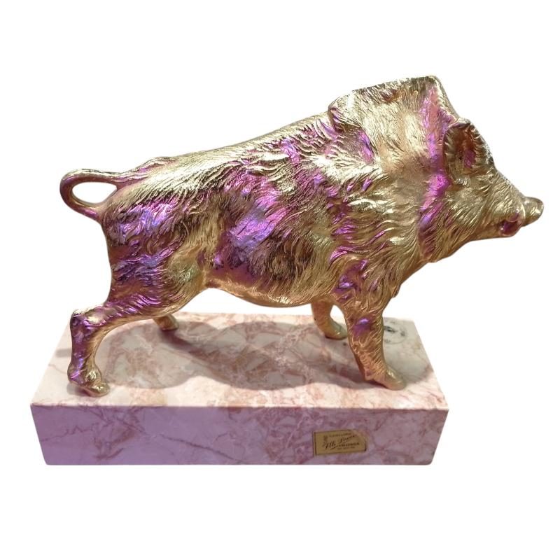STATUA CINGHIALE PLACCATA ORO | Mercatino dell'Usato Roma ostia 1