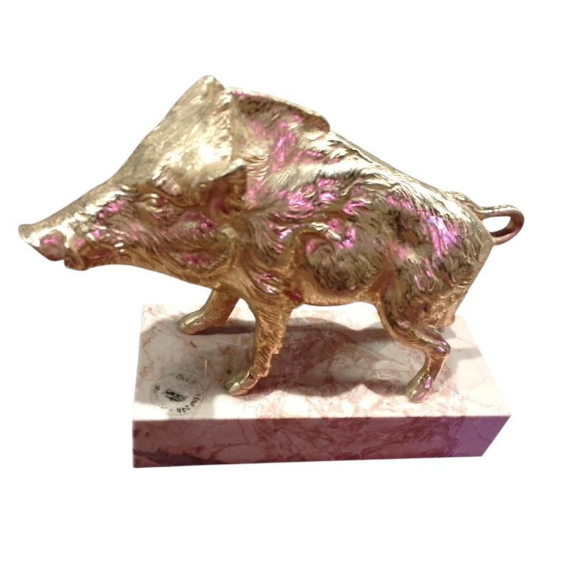 STATUA CINGHIALE PLACCATA ORO | Mercatino dell'Usato Roma ostia 2