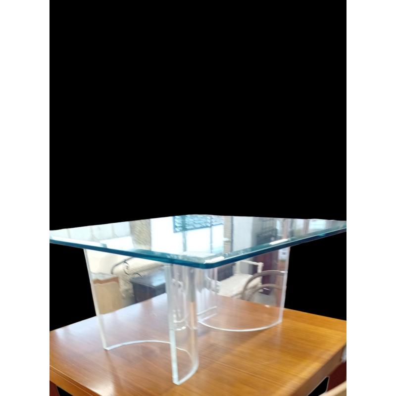 TAVOLINO SALOTTO BASE PLEXY PIANO VETRO  | Mercatino dell'Usato Roma ostia 1
