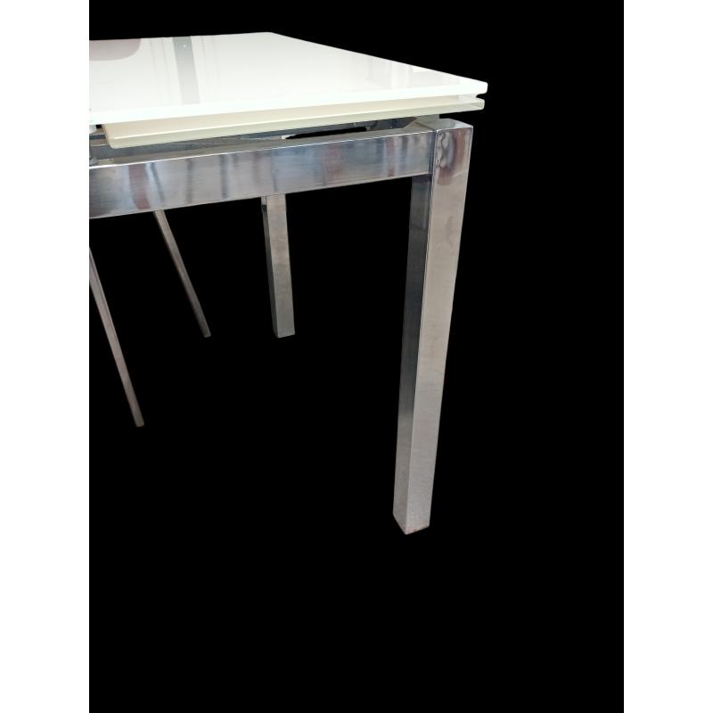 TAVOLO RETT ALLUNG PIANO VETRO/CROMO | Mercatino dell'Usato Roma ostia 2