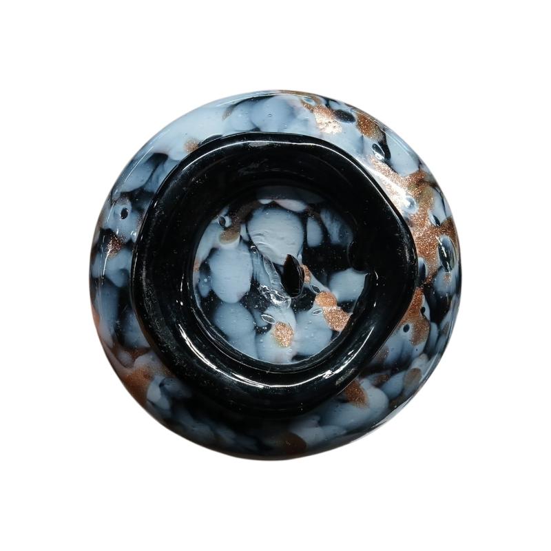 VASO STILE MURANESE ORO E NERO  | Mercatino dell'Usato Roma ostia 2