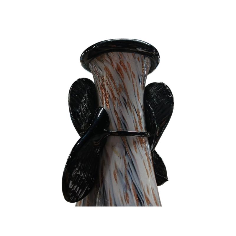 VASO STILE MURANESE ORO E NERO  | Mercatino dell'Usato Roma ostia 3