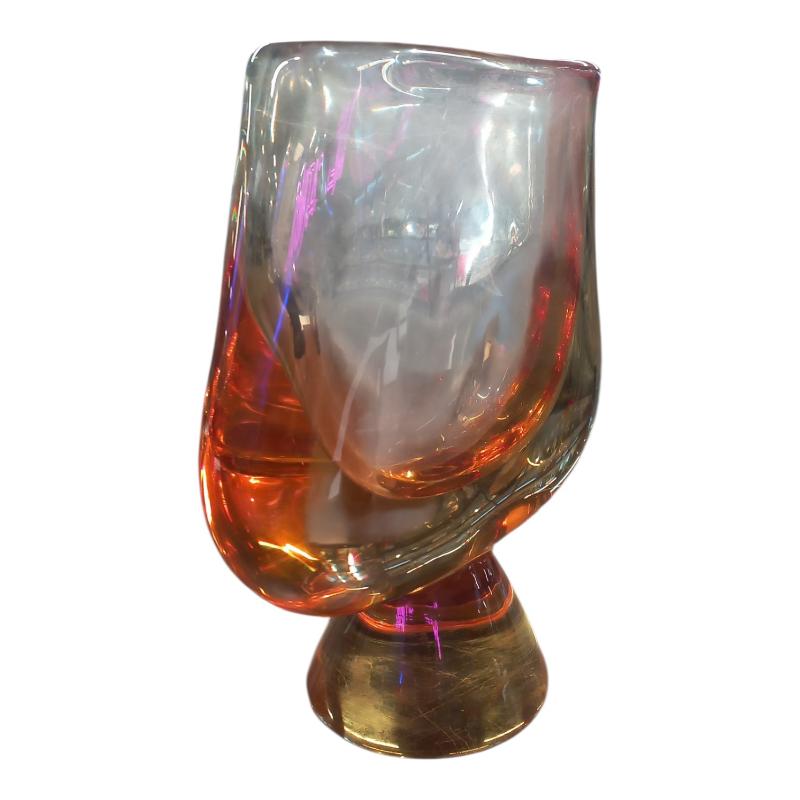 VASO  VETRO AMBRATO  SEVRES  | Mercatino dell'Usato Roma ostia 2