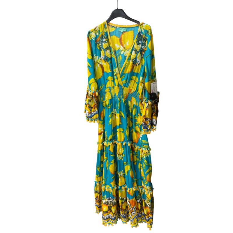 VESTITO DONNA ANTICASART CERULEO LIMONI FRAN | Mercatino dell'Usato Roma ostia 1