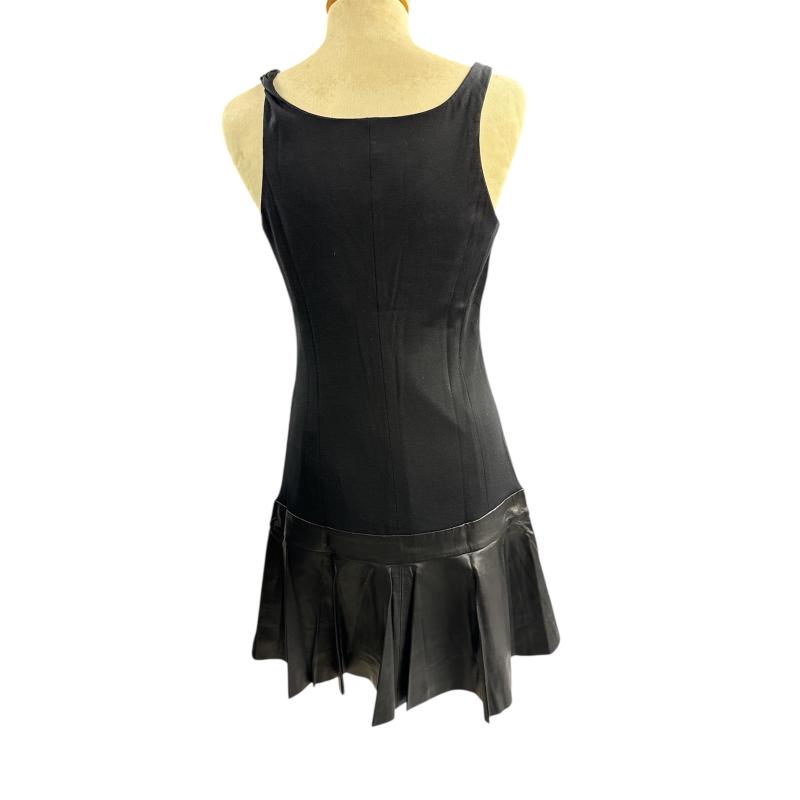 VESTITO DONNA PINKO NERO INSERTI PELLE | Mercatino dell'Usato Roma ostia 2