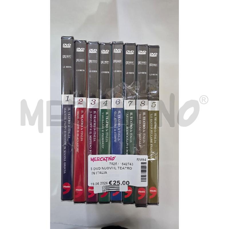 8 DVD NUOVI IL TEATRO IN ITALIA | Mercatino dell'Usato Pomezia 1