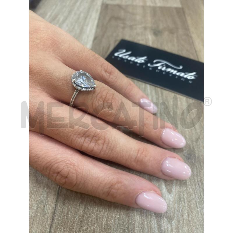 ANELLO DONNA PANDORA STRASS GRANDE GOCCIA | Mercatino dell'Usato Pomezia 1