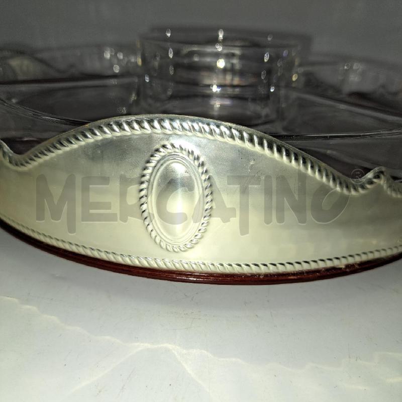 ANTIPASTIERA ITS LEGNO METALLO CRISTALLO | Mercatino dell'Usato Pomezia 3