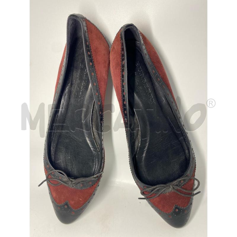 BALLERINA BURBERRY NERA BORDEAUX DA RIV  | Mercatino dell'Usato Pomezia 1