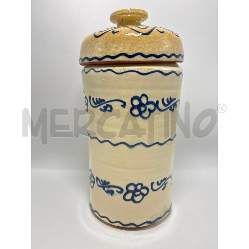 BARATTOLO CERAMICA ALTO DEC BLU | Mercatino dell'Usato Pomezia 1