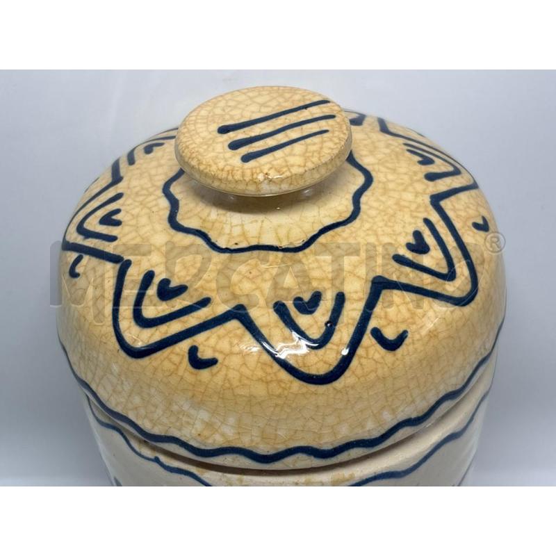BARATTOLO CERAMICA ALTO DEC BLU | Mercatino dell'Usato Pomezia 2