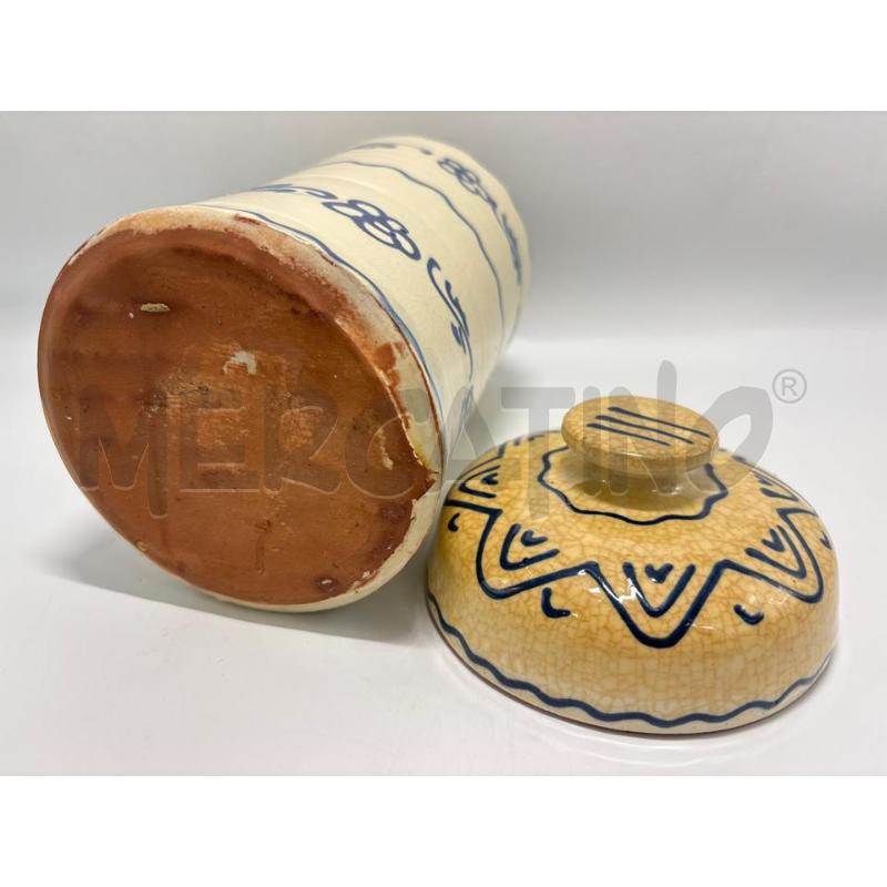 BARATTOLO CERAMICA ALTO DEC BLU | Mercatino dell'Usato Pomezia 4