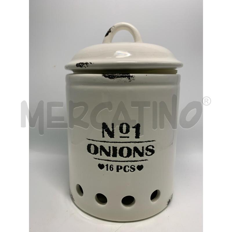 BARATTOLO VILLA D'ESTE CERAMICA ONIONS BIANCO ERMETICO | Mercatino dell'Usato Pomezia 1