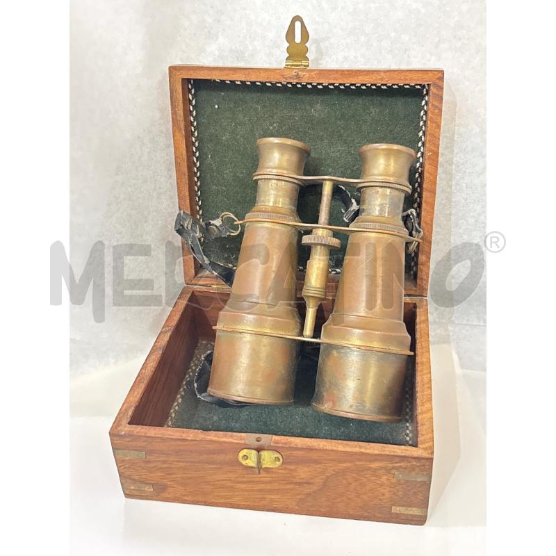 BINOCOLO STILE MARINA CON CUSTODIA LEGNO | Mercatino dell'Usato Pomezia 1