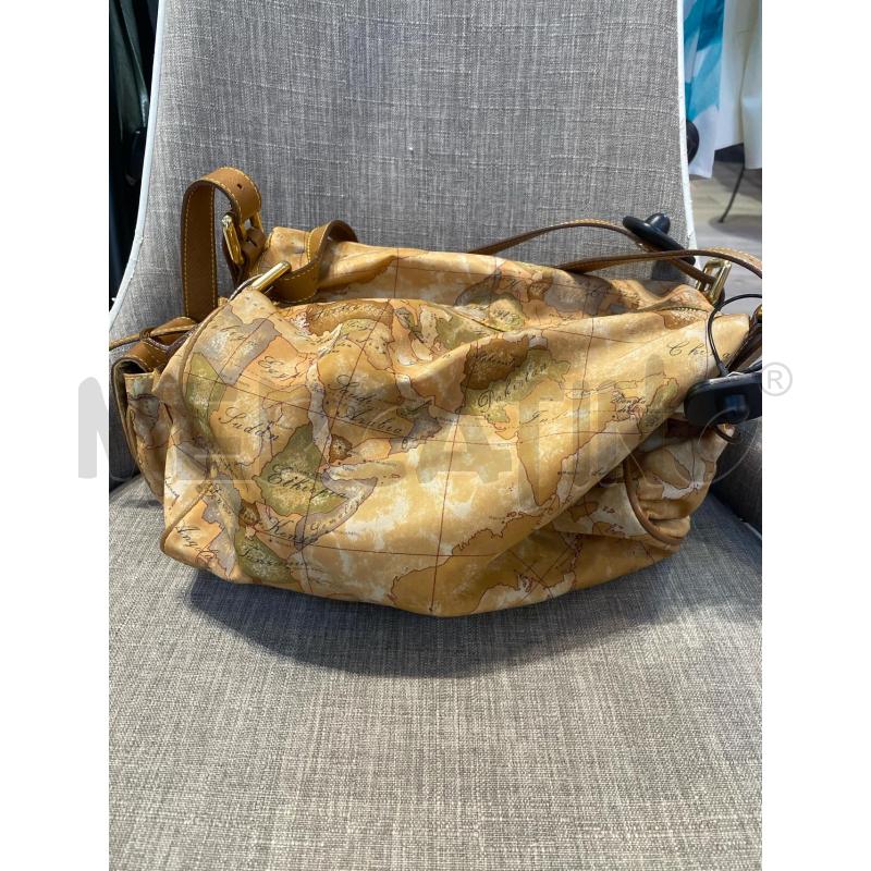 BORSA DONNA 1CLASSE A SPALLA IN TESSUTO INSERTI PELLE | Mercatino dell'Usato Pomezia 1
