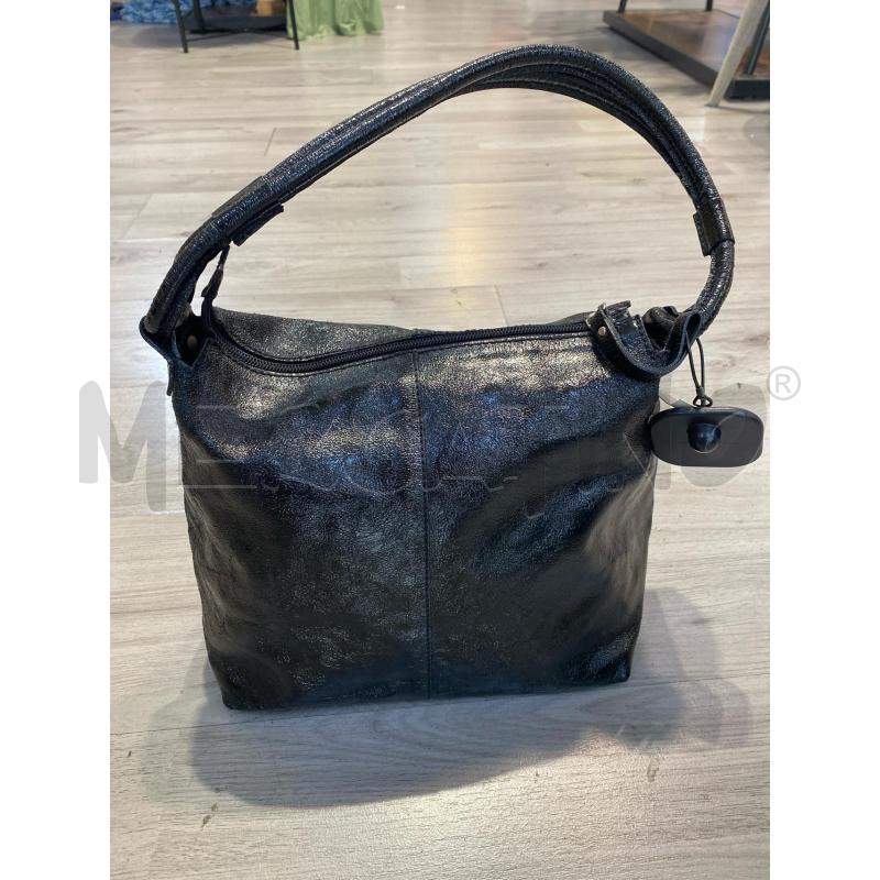 BORSA DONNA A SPALLA COCCINELLE NERO LUCIDO EFFETTO CROSTA | Mercatino dell'Usato Pomezia 1