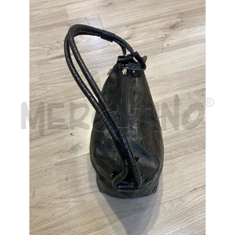 BORSA DONNA A SPALLA COCCINELLE NERO LUCIDO EFFETTO CROSTA | Mercatino dell'Usato Pomezia 2
