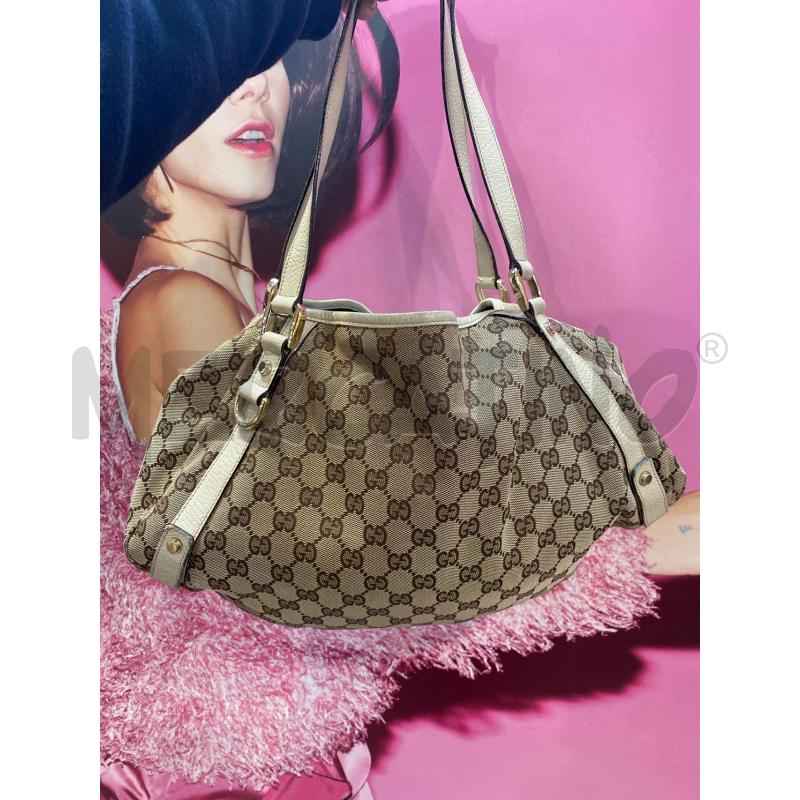 BORSA DONNA BEIGE GUCCI PELHAM PELLE | Mercatino dell'Usato Pomezia 1