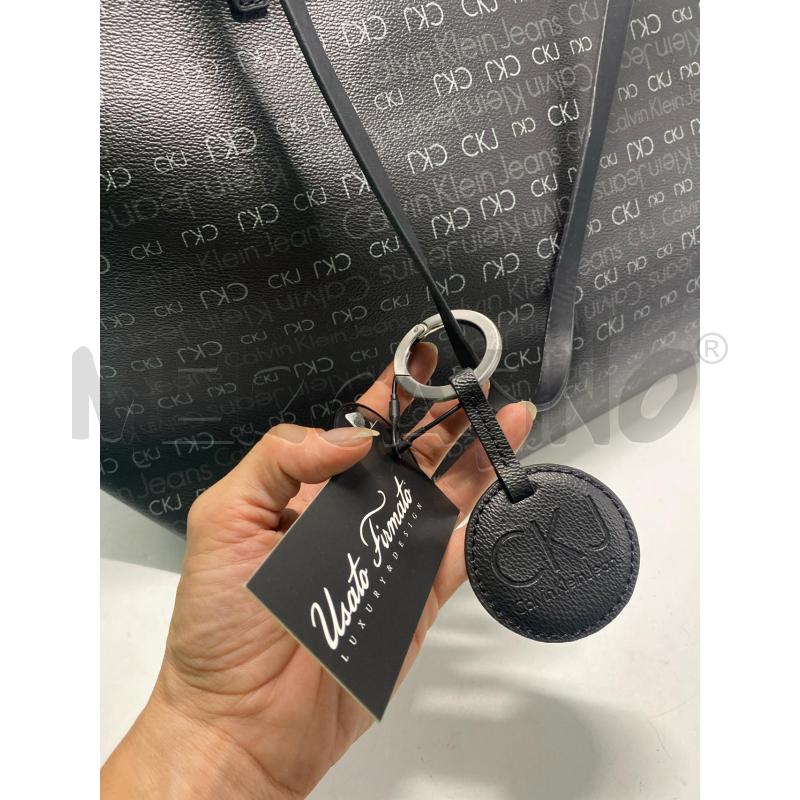 BORSA DONNA CALVIN KLEIN JEANS NERA SCRITTA  | Mercatino dell'Usato Pomezia 2