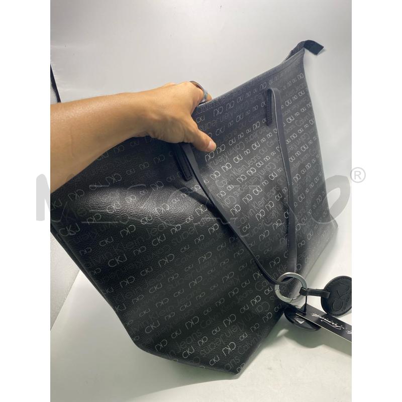 BORSA DONNA CALVIN KLEIN JEANS NERA SCRITTA  | Mercatino dell'Usato Pomezia 5