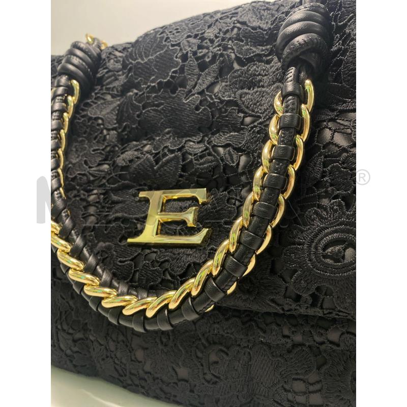 BORSA DONNA ERMANNO SCERVINO NERA RICAMI DETTAGLI DORATI | Mercatino dell'Usato Pomezia 2