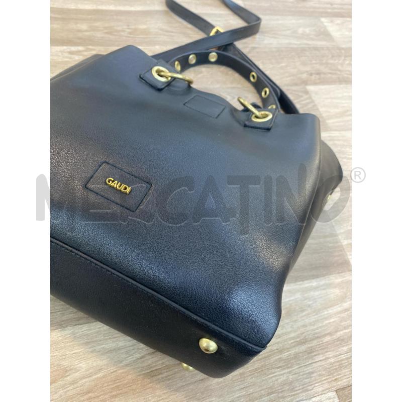 BORSA DONNA GAUDI NERA MANICI ANELLI | Mercatino dell'Usato Pomezia 2