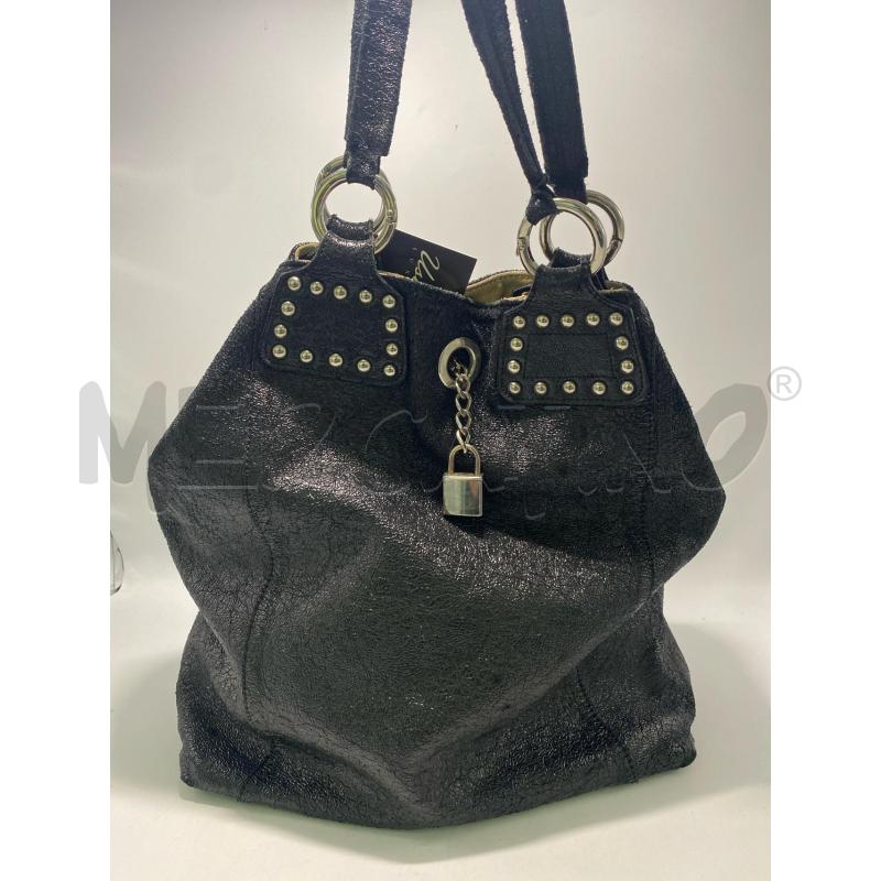 BORSA DONNA GIANNI CHIARINI PELLE EFFETTO BRILLANTE BORCHIETTE  | Mercatino dell'Usato Pomezia 1