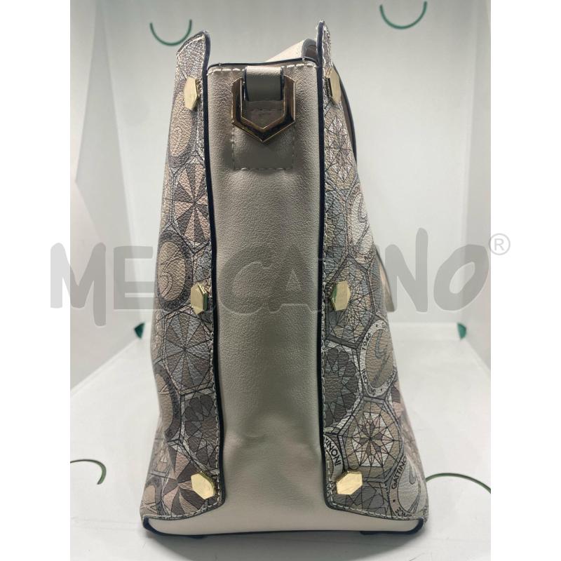 BORSA DONNA GRIGIA GATTINONI LOGO ROSA | Mercatino dell'Usato Pomezia 4